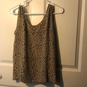 Pure Silk Leopard Print Tank